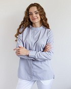Медицинская рубашка женская Стефания светло-серая